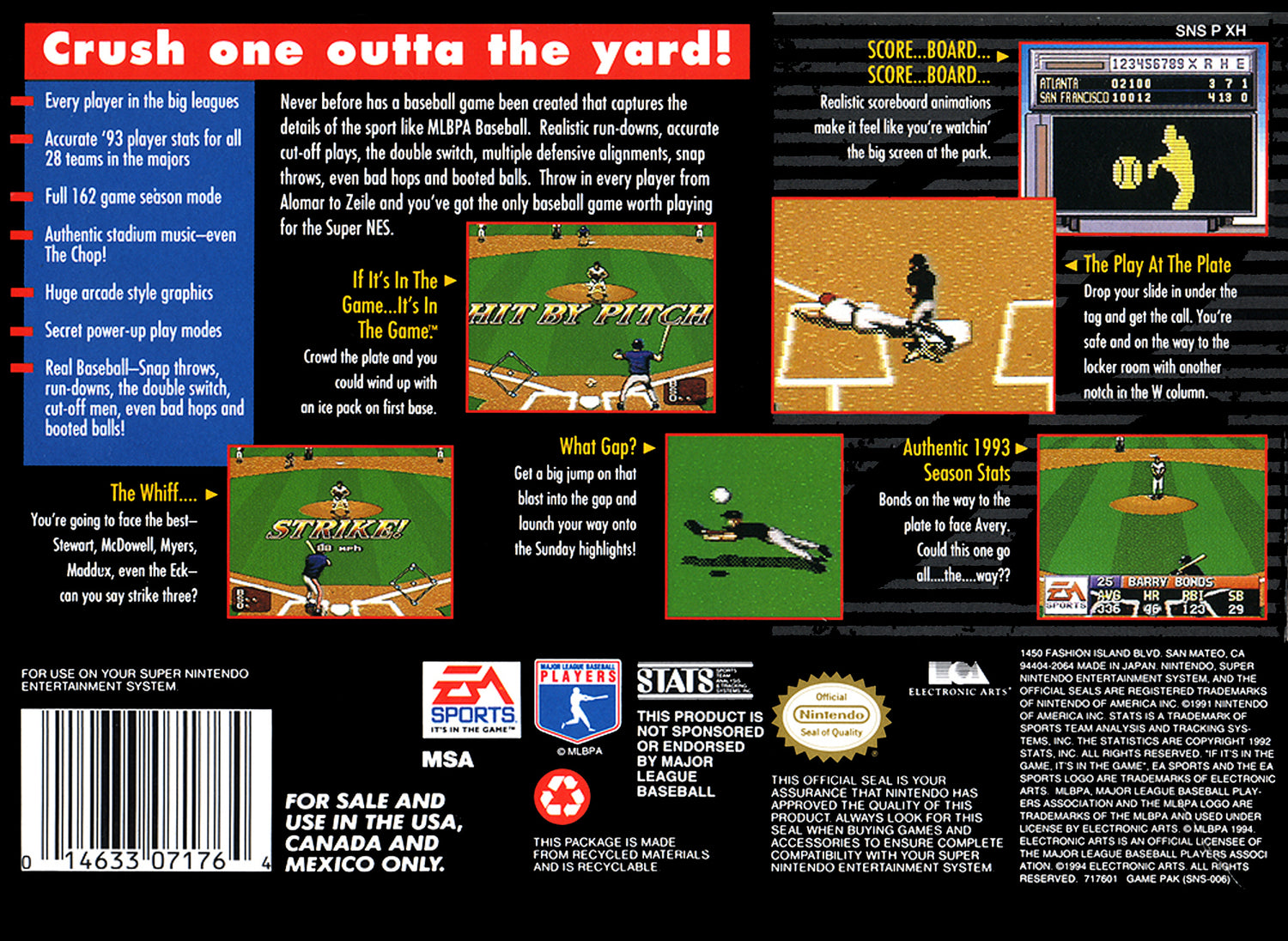 MLBPA Baseball - Super Nintendo
