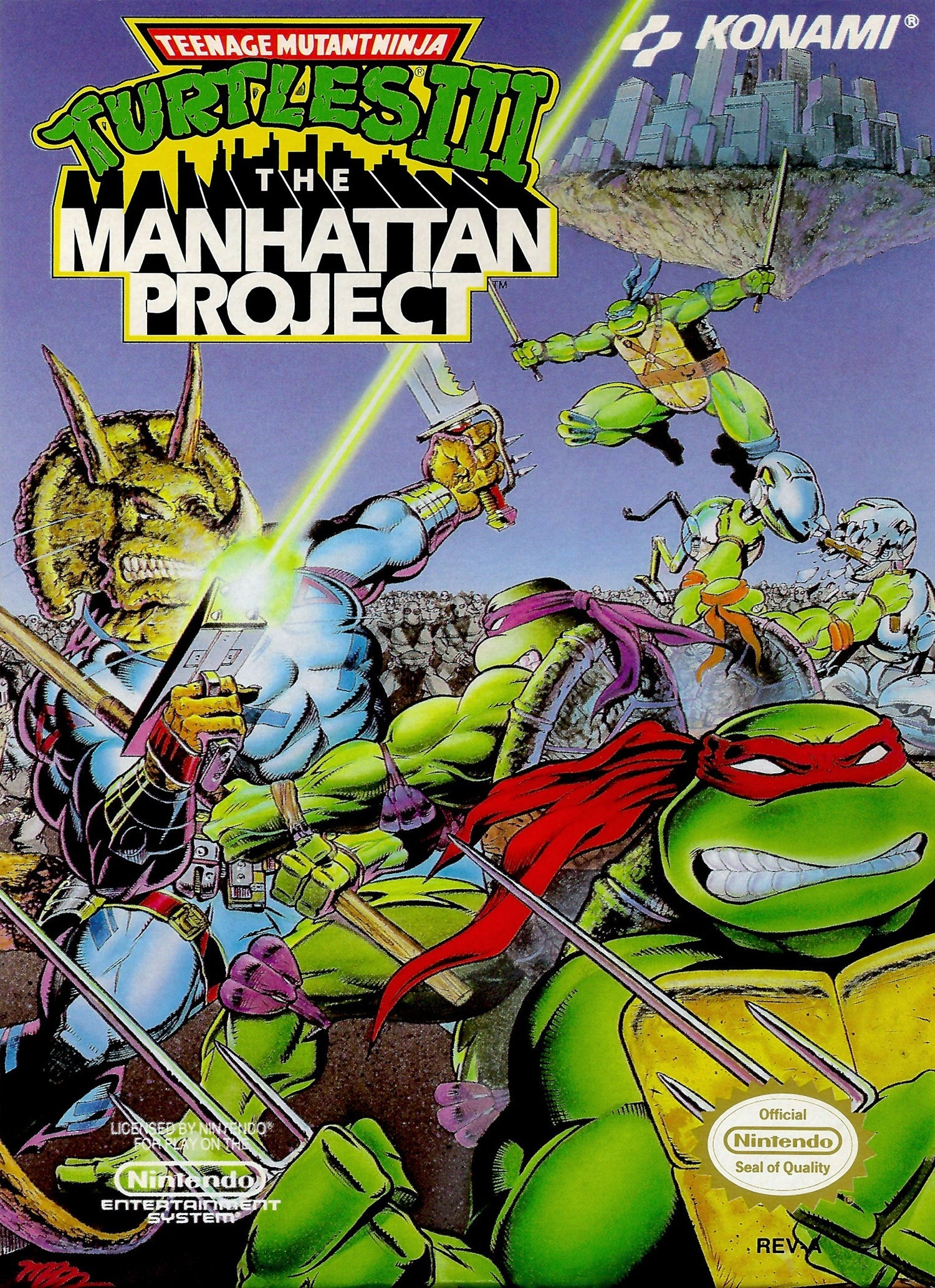 Teenage Mutant Ninja Turtles III The Manhattan Project - NES
