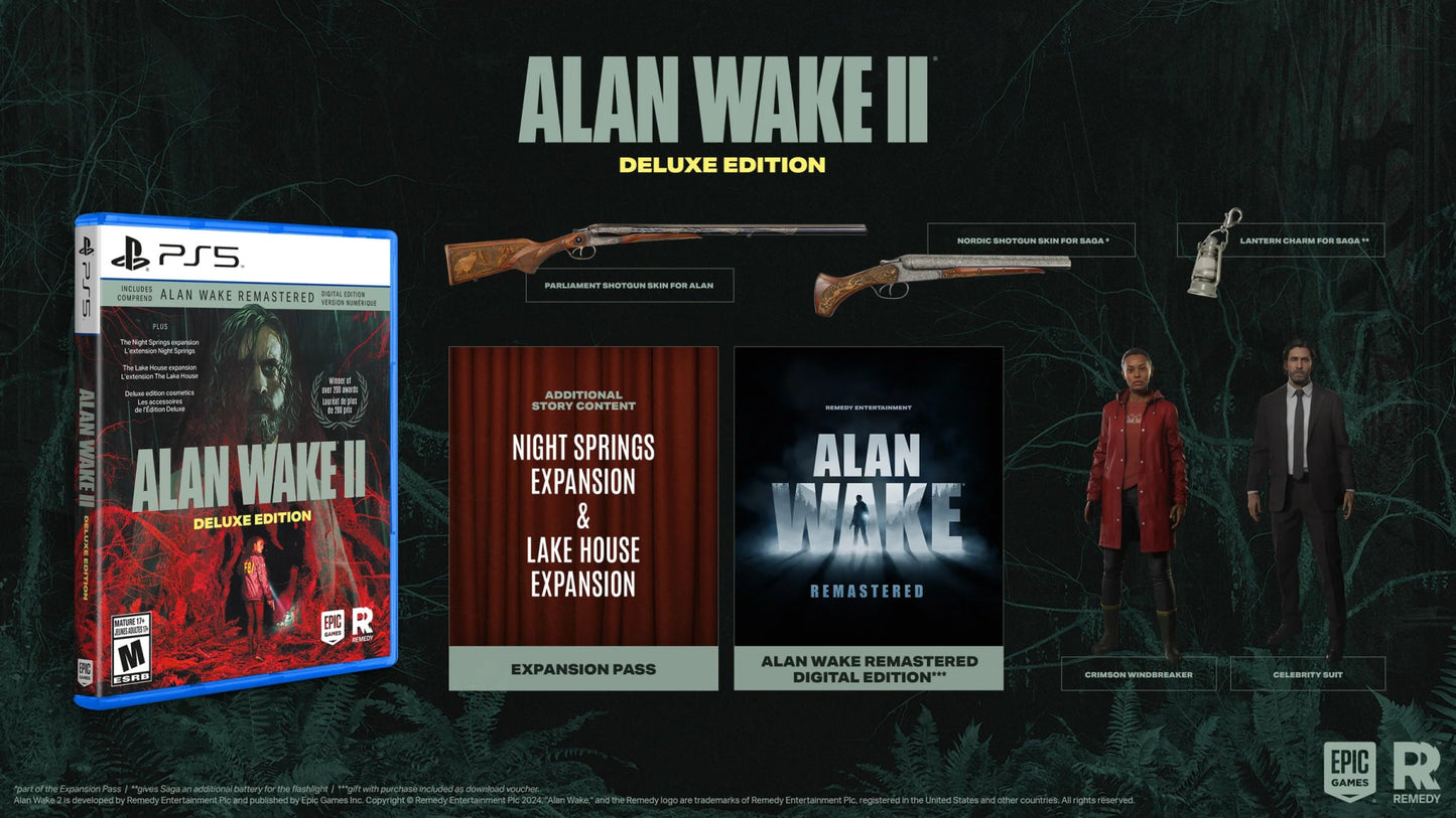 Alan Wake 2 [Deluxe Edition] - Playstation 5 [PREORDER] - Retro Island Gaming