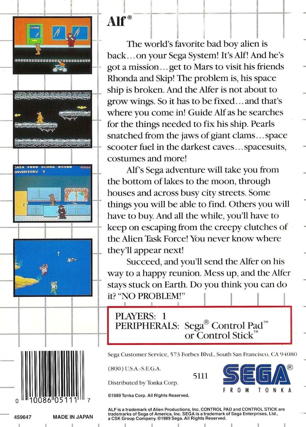 Alf - Sega Master System - Retro Island Gaming