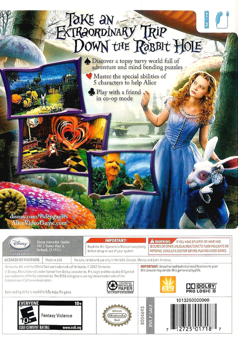 Alice in Wonderland: The Movie - Wii - Retro Island Gaming