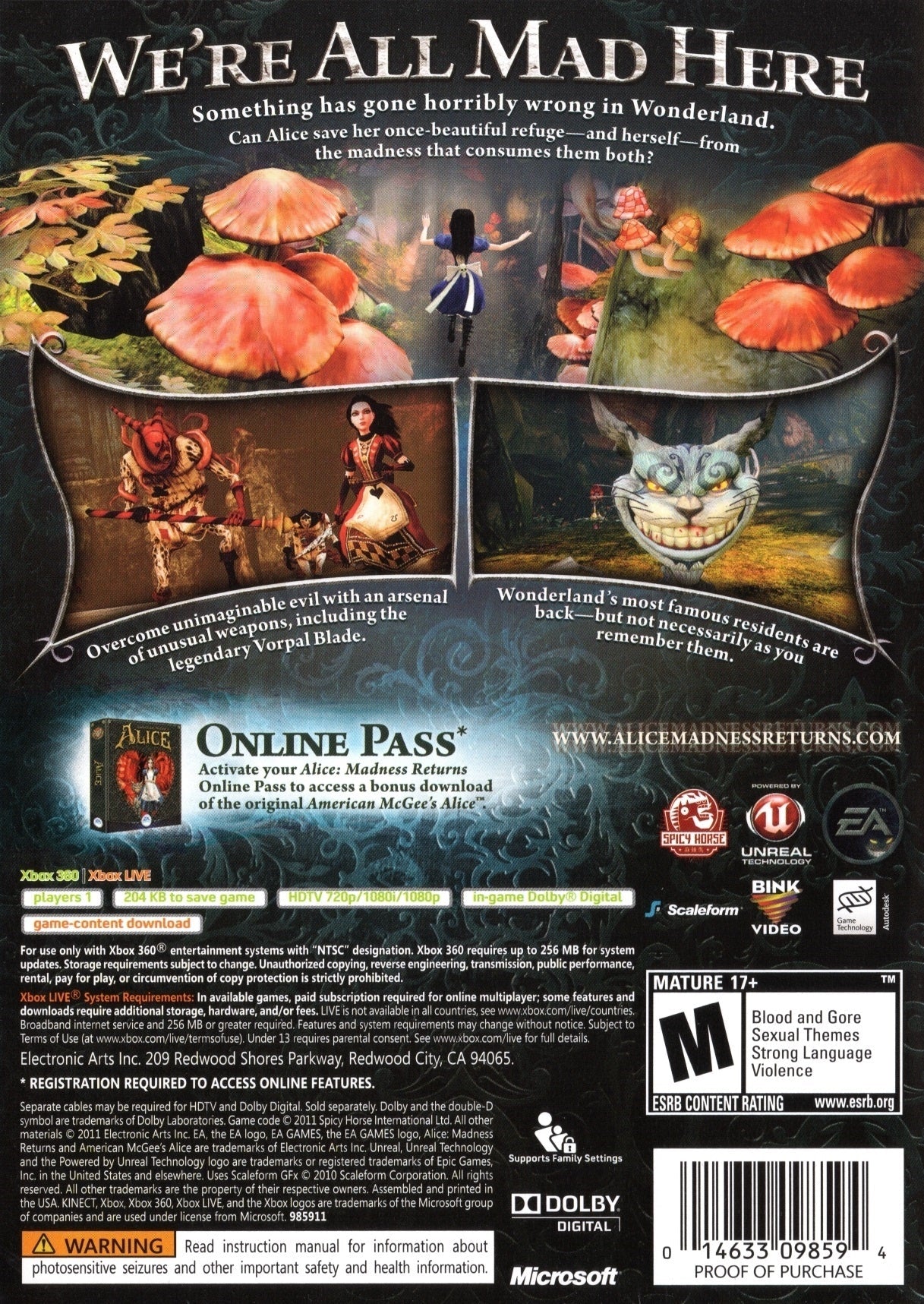 Alice: Madness Returns - Xbox 360 - Retro Island Gaming