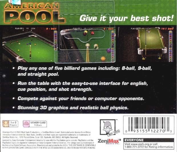 American Pool - Playstation - Retro Island Gaming