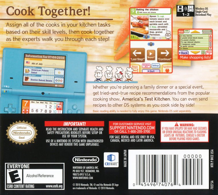 America's Test Kitchen: Let's Get Cooking - Nintendo DS - Retro Island Gaming