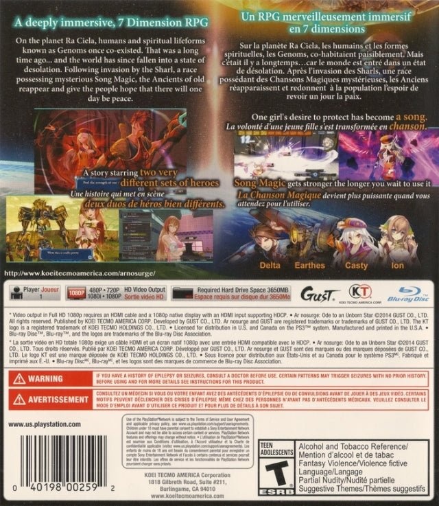 Ar Nosurge: Ode to an Unborn Star - Playstation 3 - Retro Island Gaming