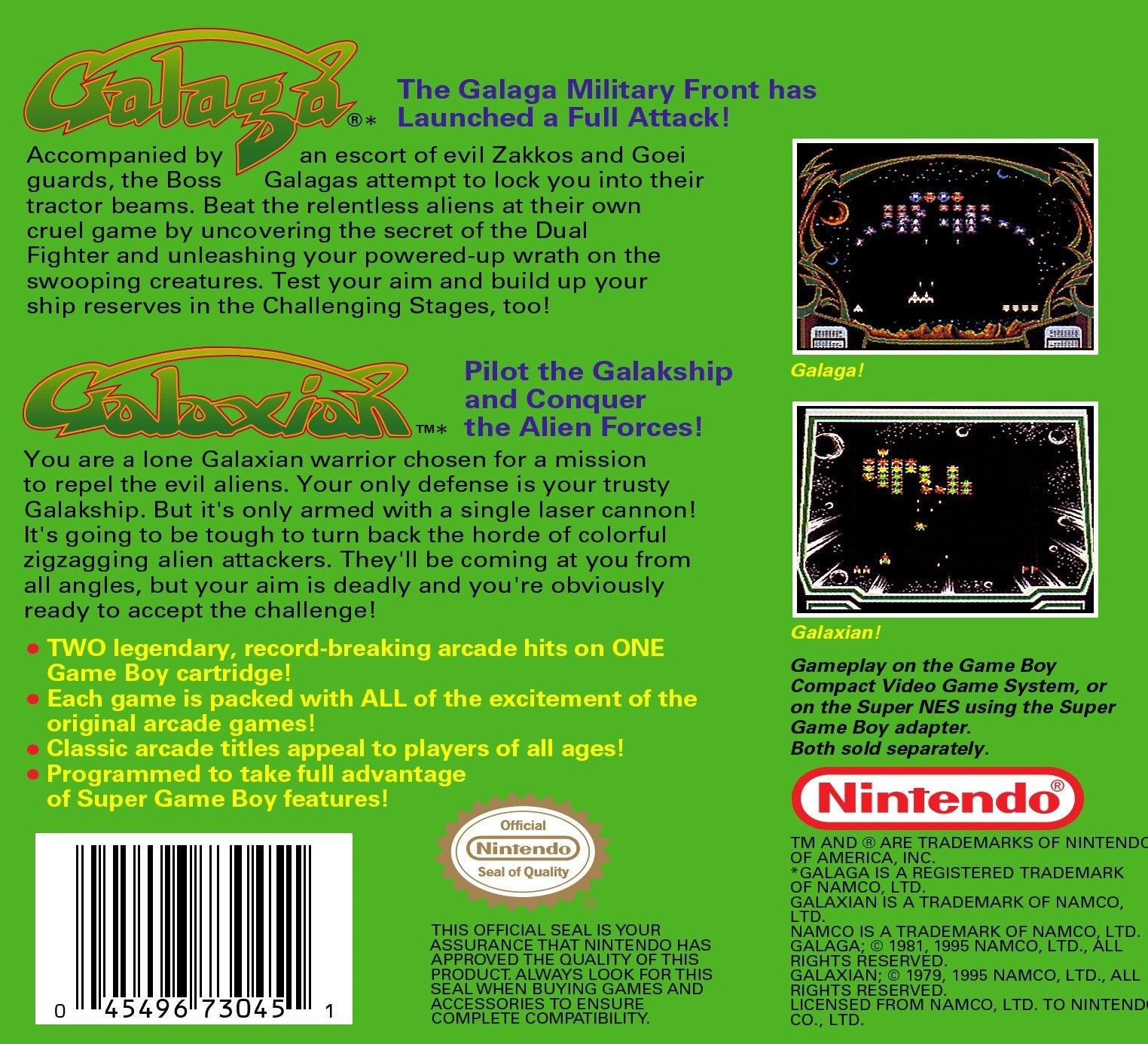 Arcade Classic 3: Galaga and Galaxian - GameBoy - Retro Island Gaming