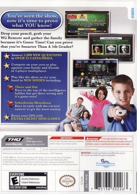 Are You Smarter Than A 5th Grader? Game Time - Wii - Retro Island Gaming