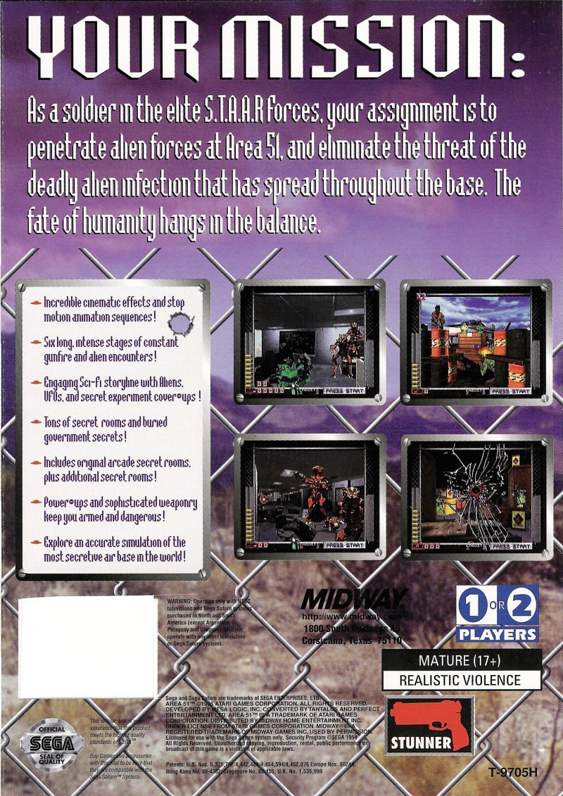 Area 51 - Sega Saturn – Retro Island Gaming