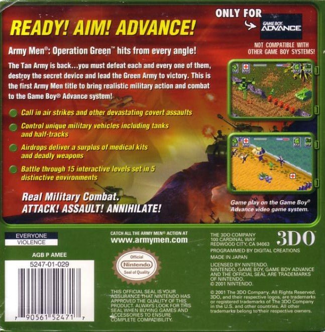 Army Men Operation Green - GameBoy Advance - Retro Island Gaming
