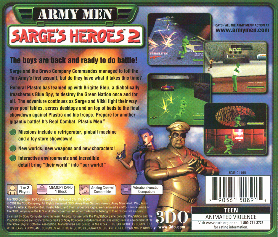 Army Men Sarge's Heroes 2 - Playstation - Retro Island Gaming