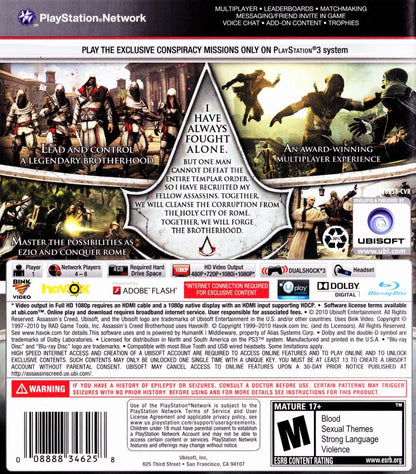 Assassin's Creed: Brotherhood - Playstation 3 - Retro Island Gaming