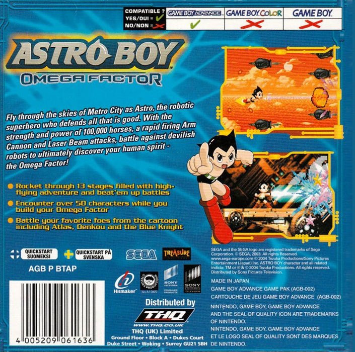 Astro Boy: Omega Factor - PAL GameBoy Advance - Retro Island Gaming