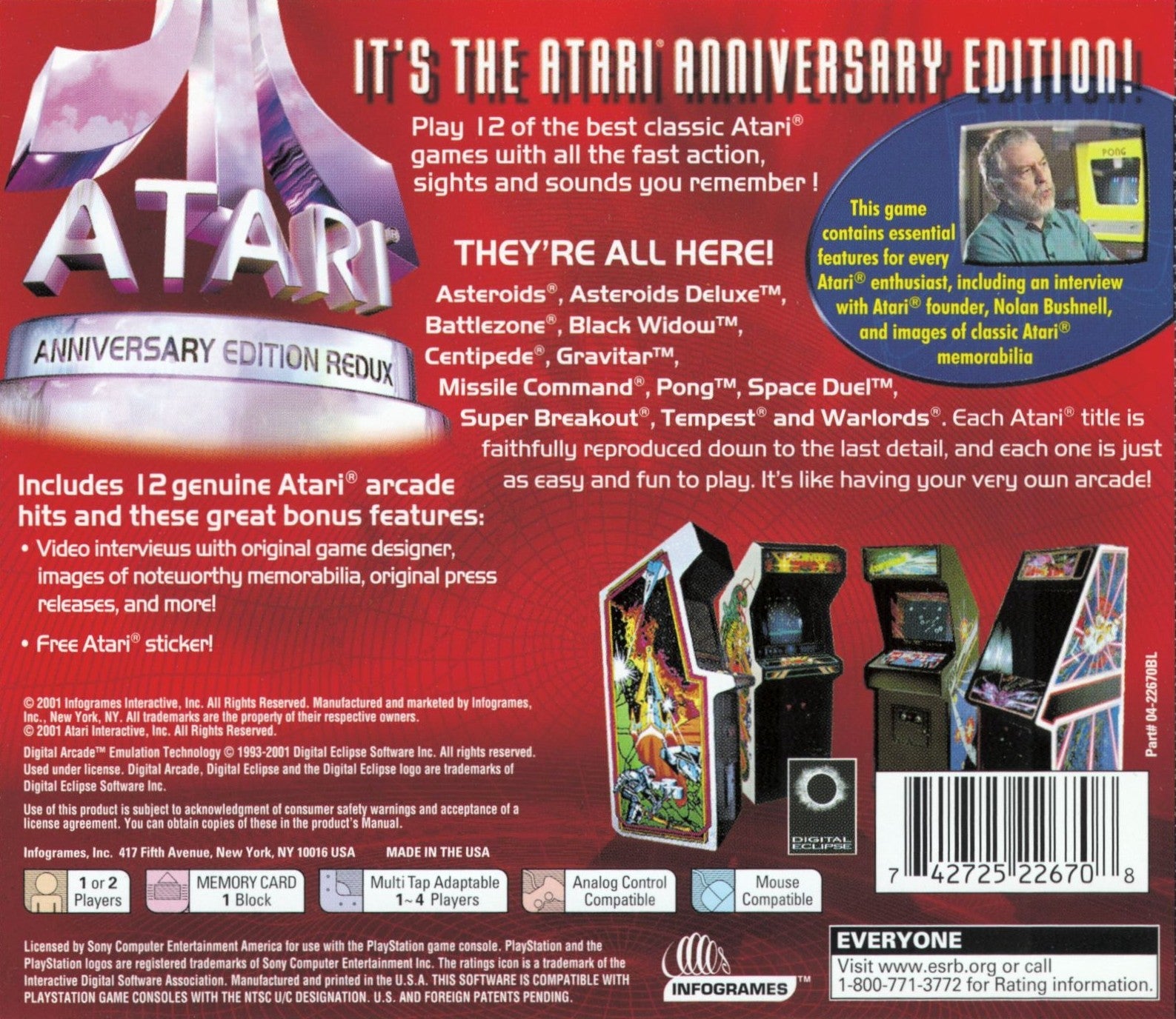 Atari Anniversary Edition Redux - Playstation - Retro Island Gaming