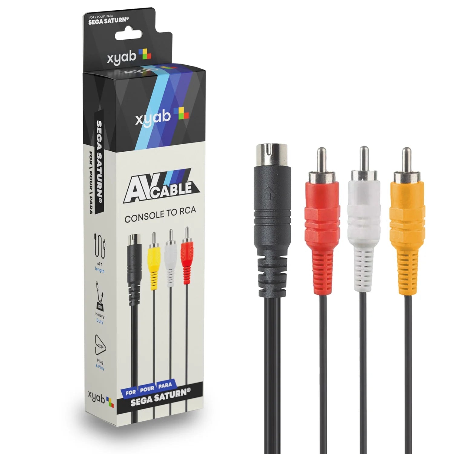 AV Composite Cable for Sega Saturn - xyab - Retro Island Gaming