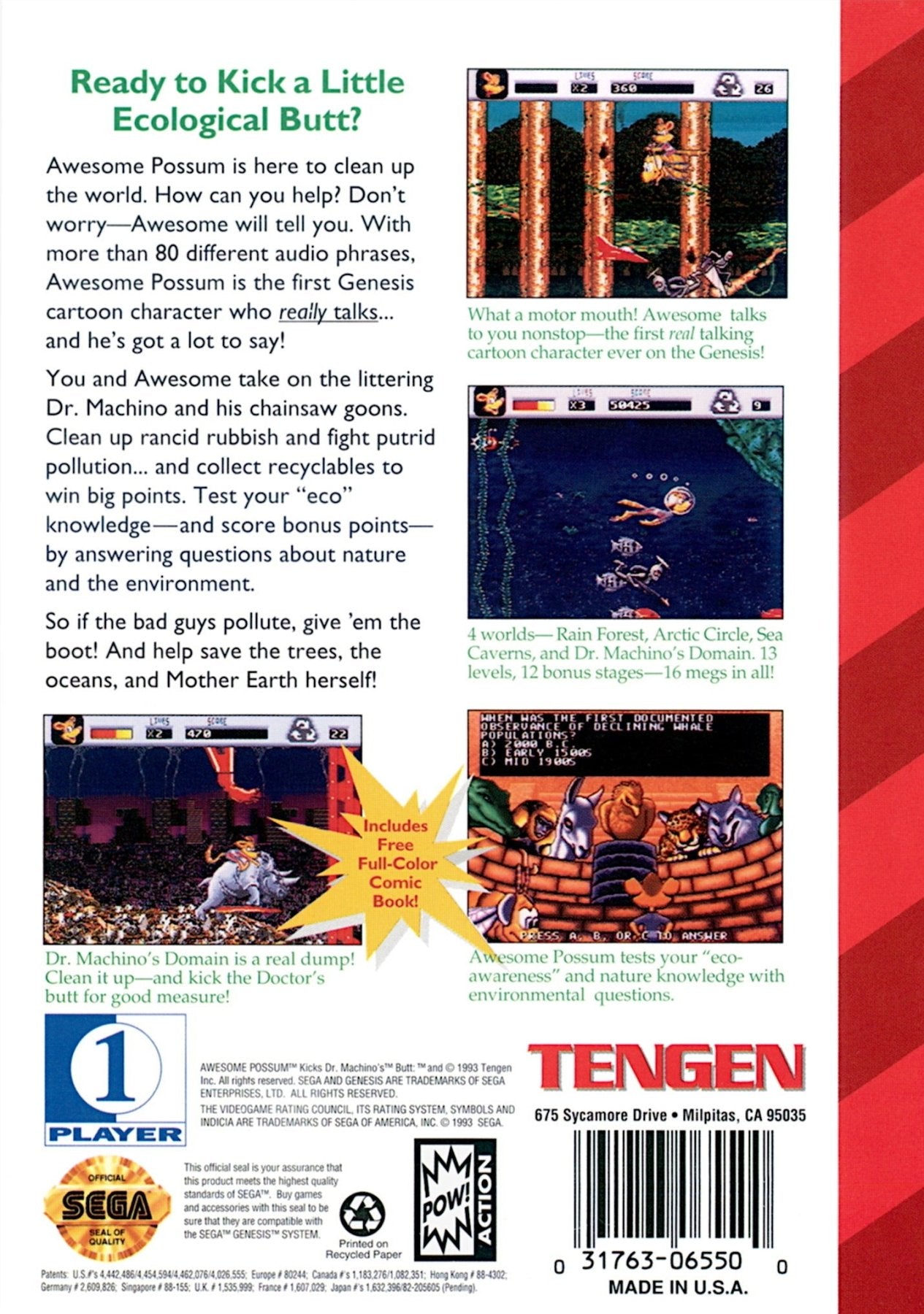 Awesome Possum - Sega Genesis - Retro Island Gaming