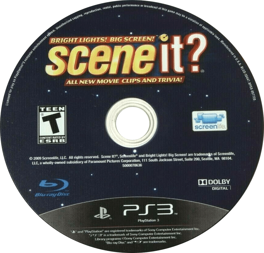 Scene It? Bright Lights! Big Screen! - Playstation 3