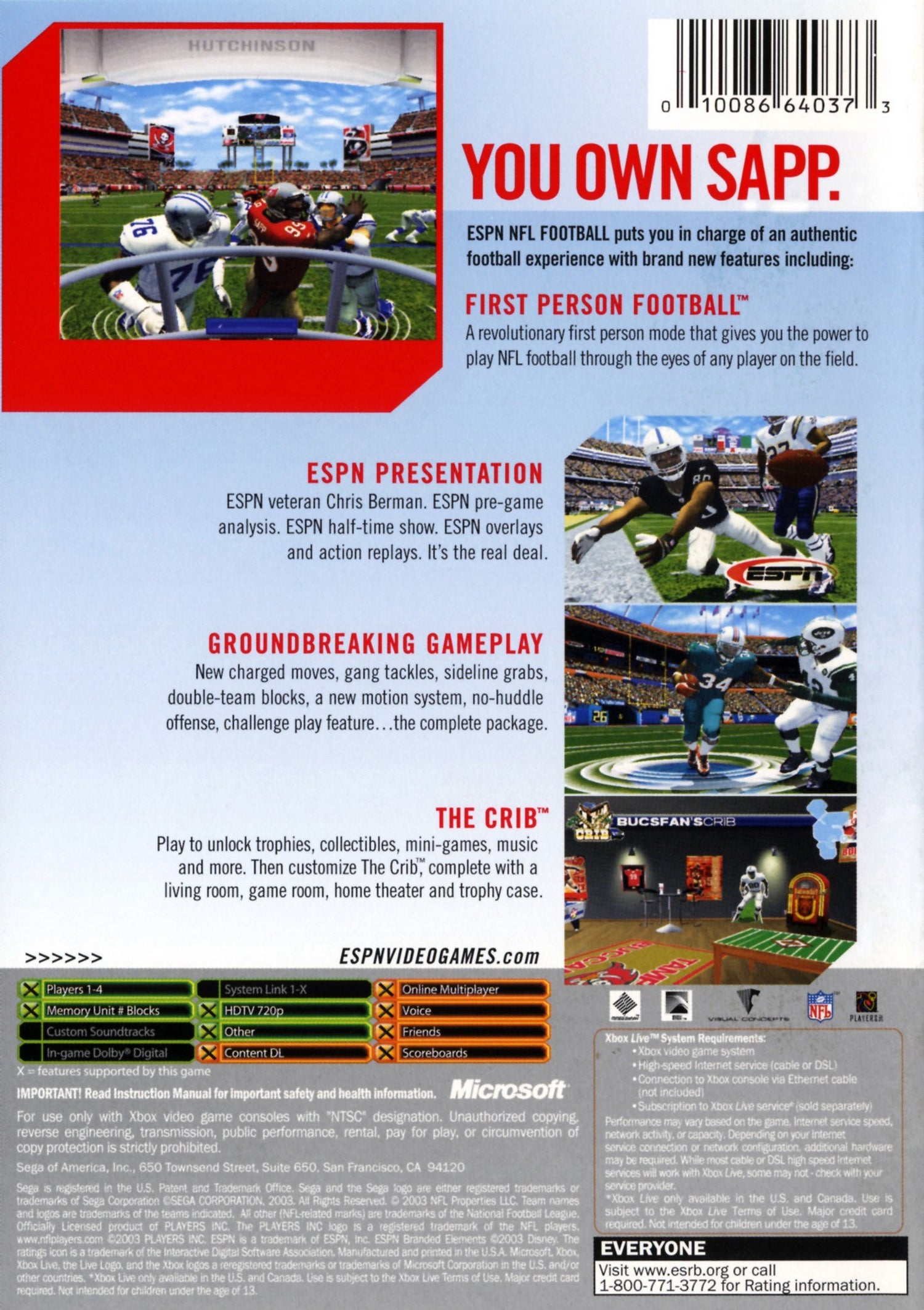 ESPN NFL Football 2K4 - Xbox