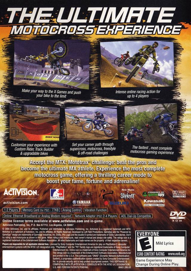 MTX Mototrax - Playstation 2