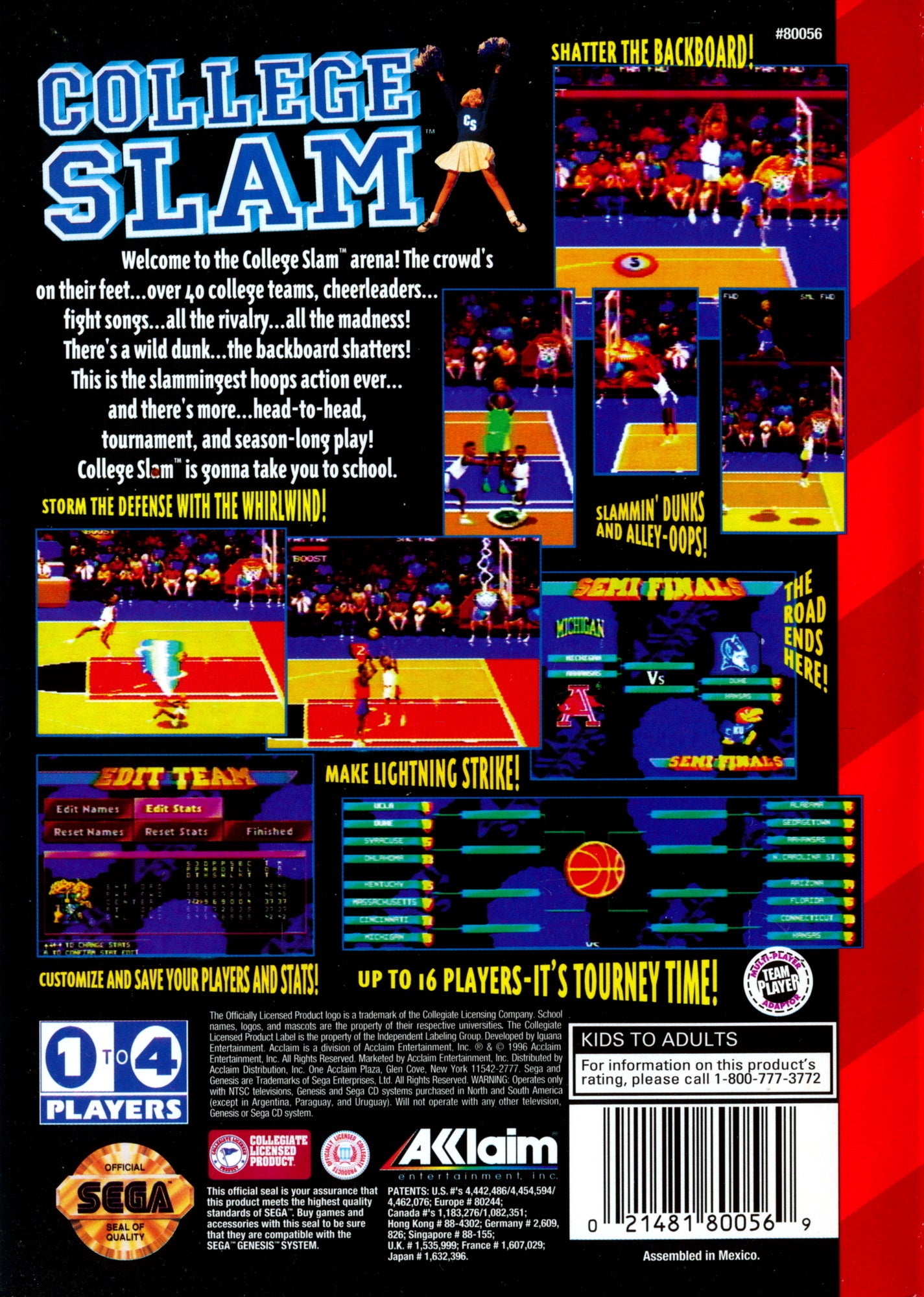 College Slam - Sega Genesis