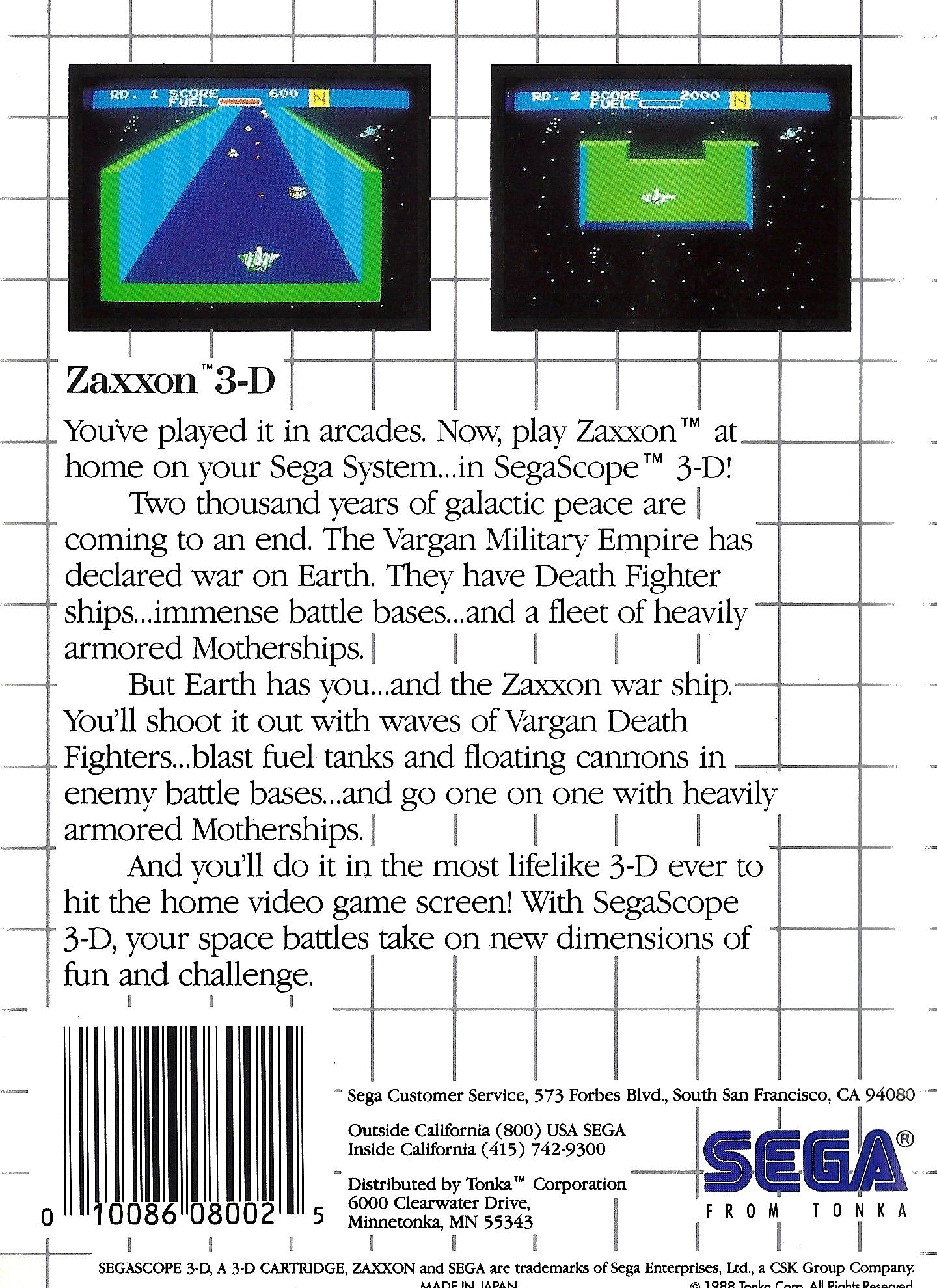 Zaxxon 3D - Sega Master System