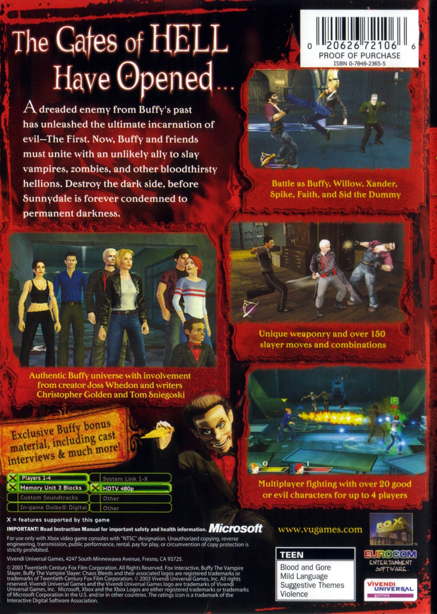 Buffy the Vampire Slayer Chaos Bleeds - Xbox
