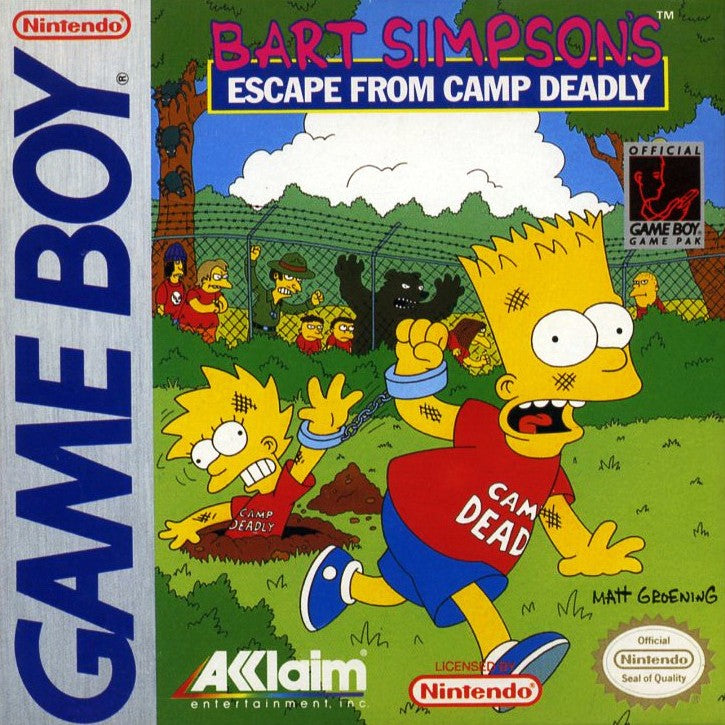 La fuga de Bart Simpson del campamento mortal - GameBoy