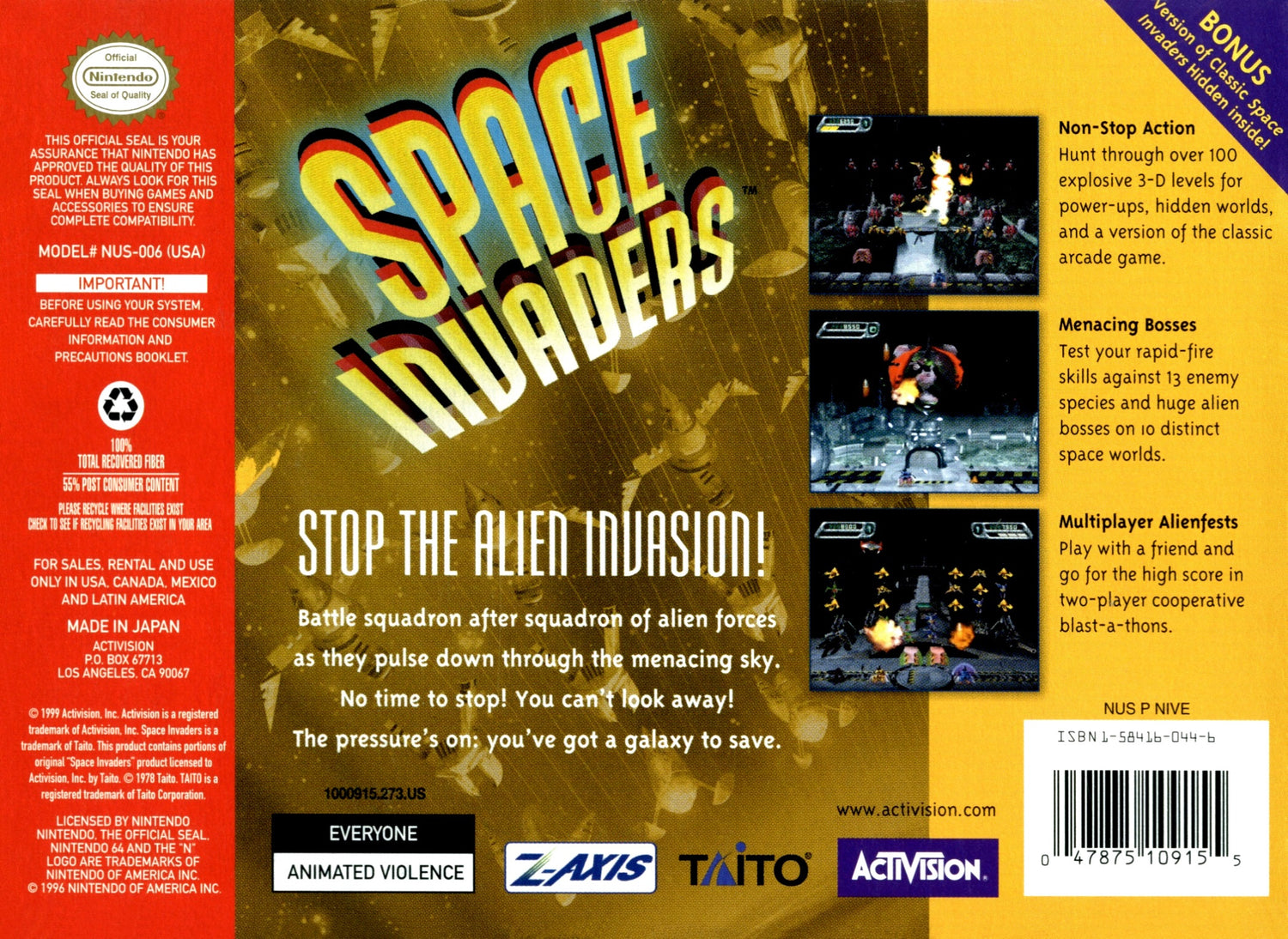 Space Invaders - Nintendo 64
