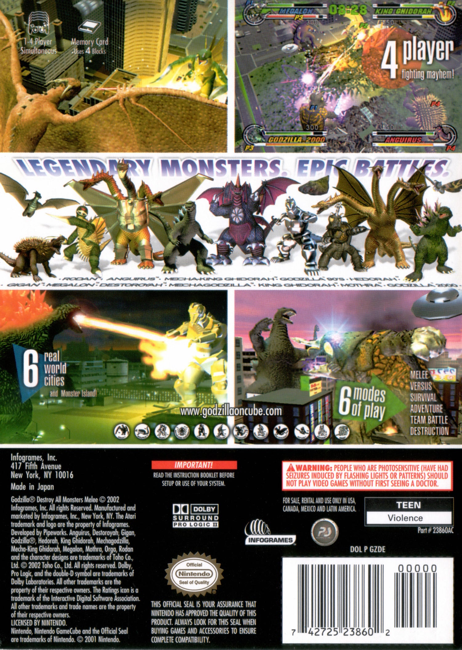 Godzilla Destroy All Monsters Melee [Player's Choice] - Gamecube