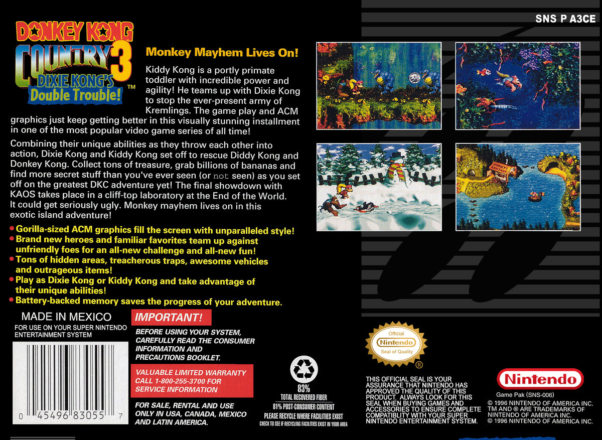 Donkey Kong Country 3 - Super Nintendo - Retro Island Gaming