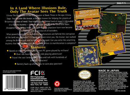 Ultima The Black Gate - Super Nintendo - Retro Island Gaming