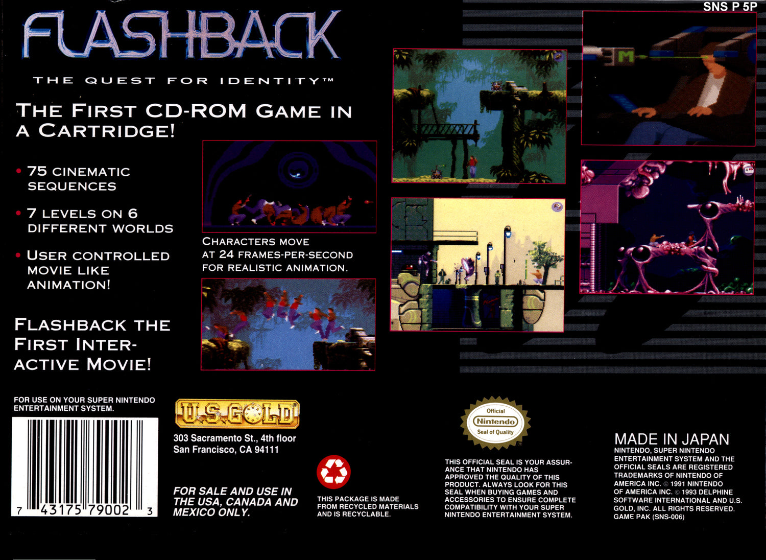 Flashback The Quest for Identity - Super Nintendo