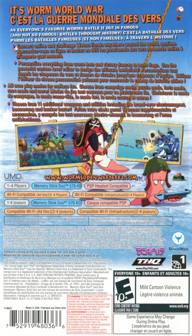 Worms Open Warfare 2 - PSP