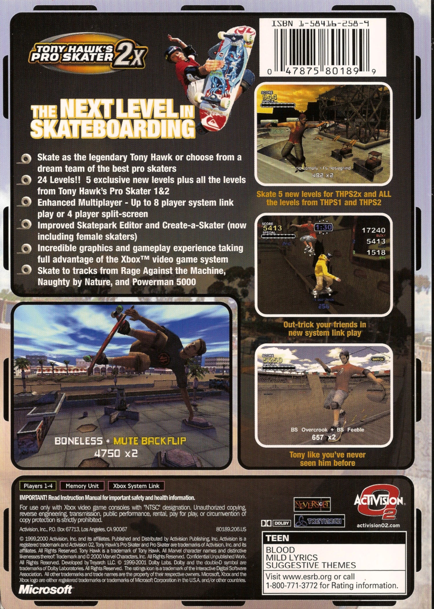 Tony Hawk 2x - Xbox