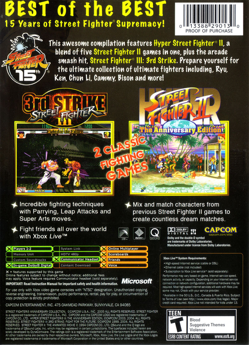 Street Fighter Anniversary Collection - Xbox - Retro Island Gaming