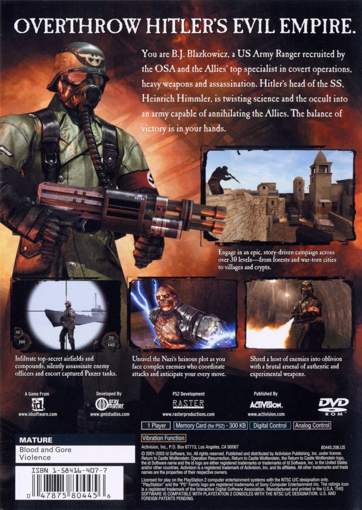 Return to Castle Wolfenstein - Playstation 2