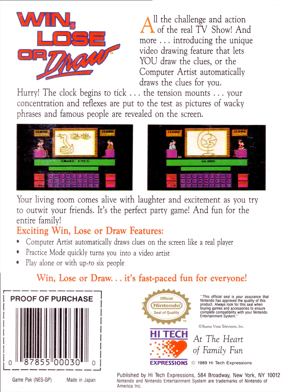 Win Lose or Draw - NES - Retro Island Gaming