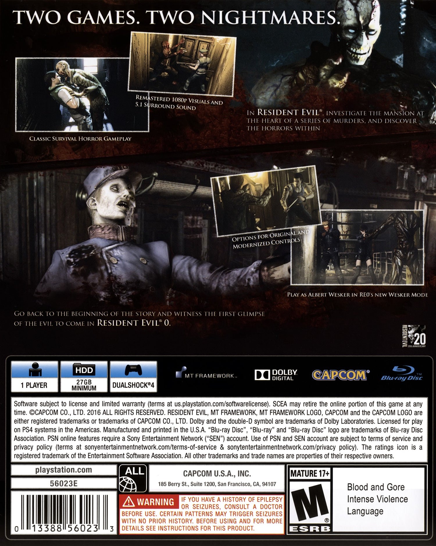 Resident Evil Origins Collection - Playstation 4