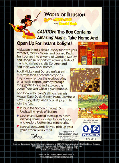 World of Illusion - Sega Genesis