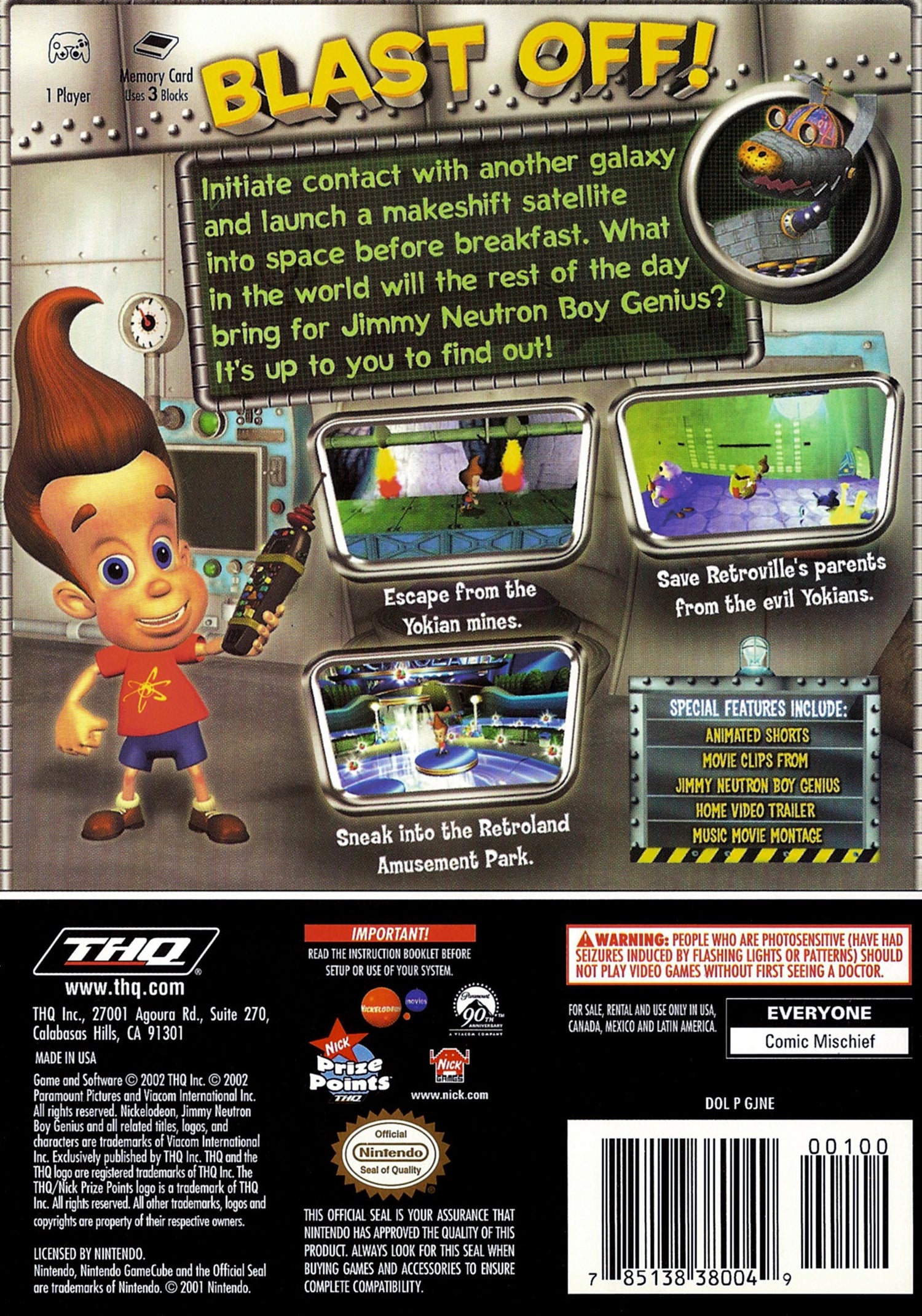 Jimmy Neutron Boy Genius - Gamecube