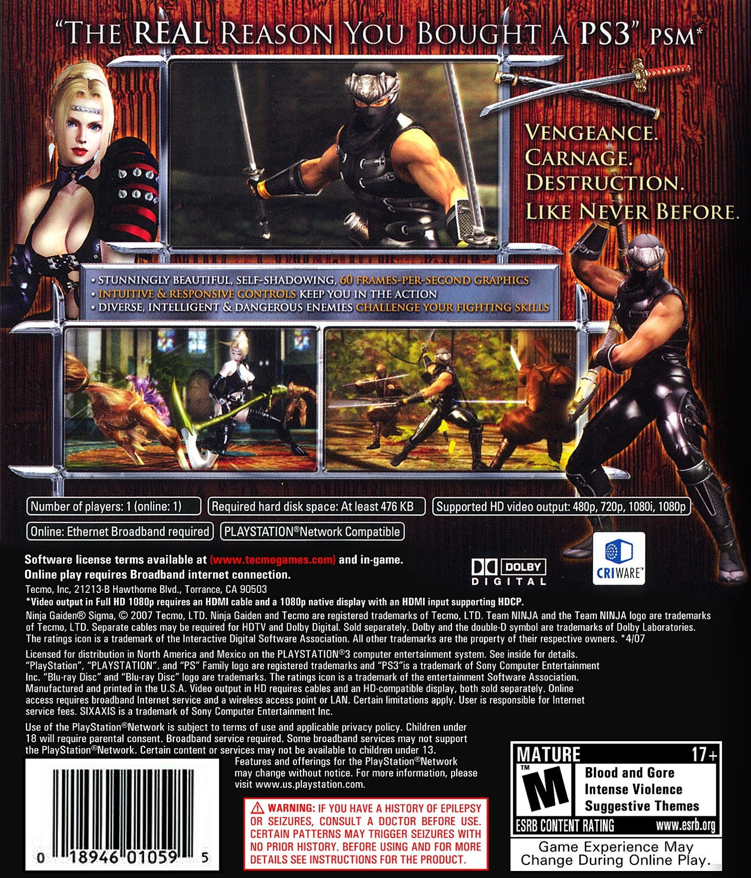 Ninja Gaiden Sigma - Playstation 3