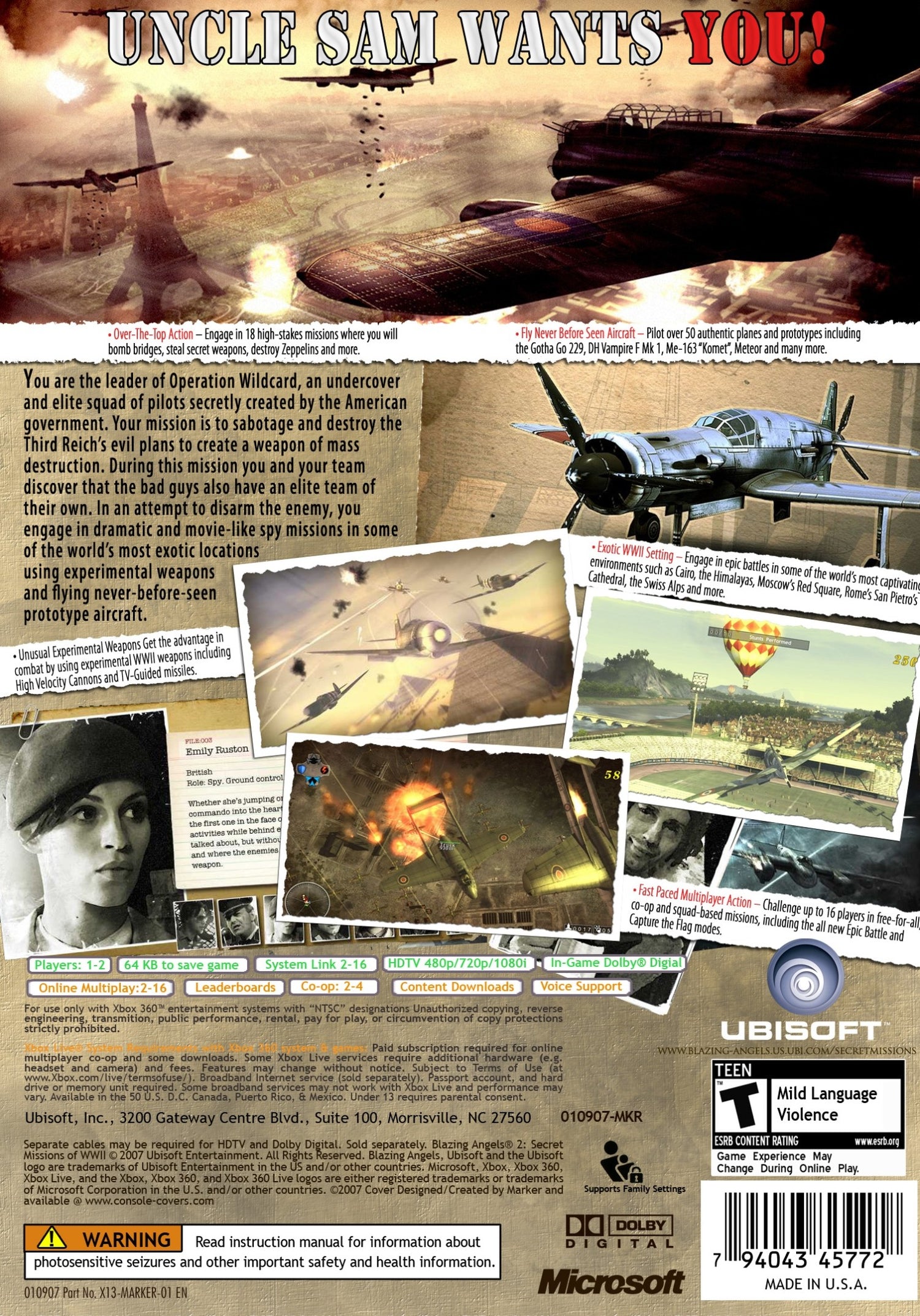 Blazing Angels 2 Secret Missions - Xbox 360