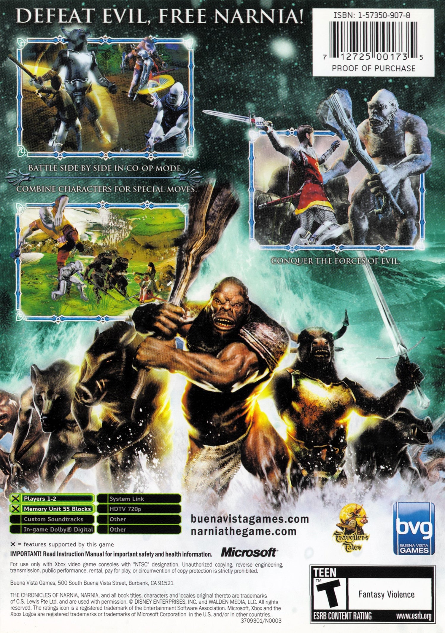 Chronicles of Narnia Lion Witch and the Wardrobe - Xbox