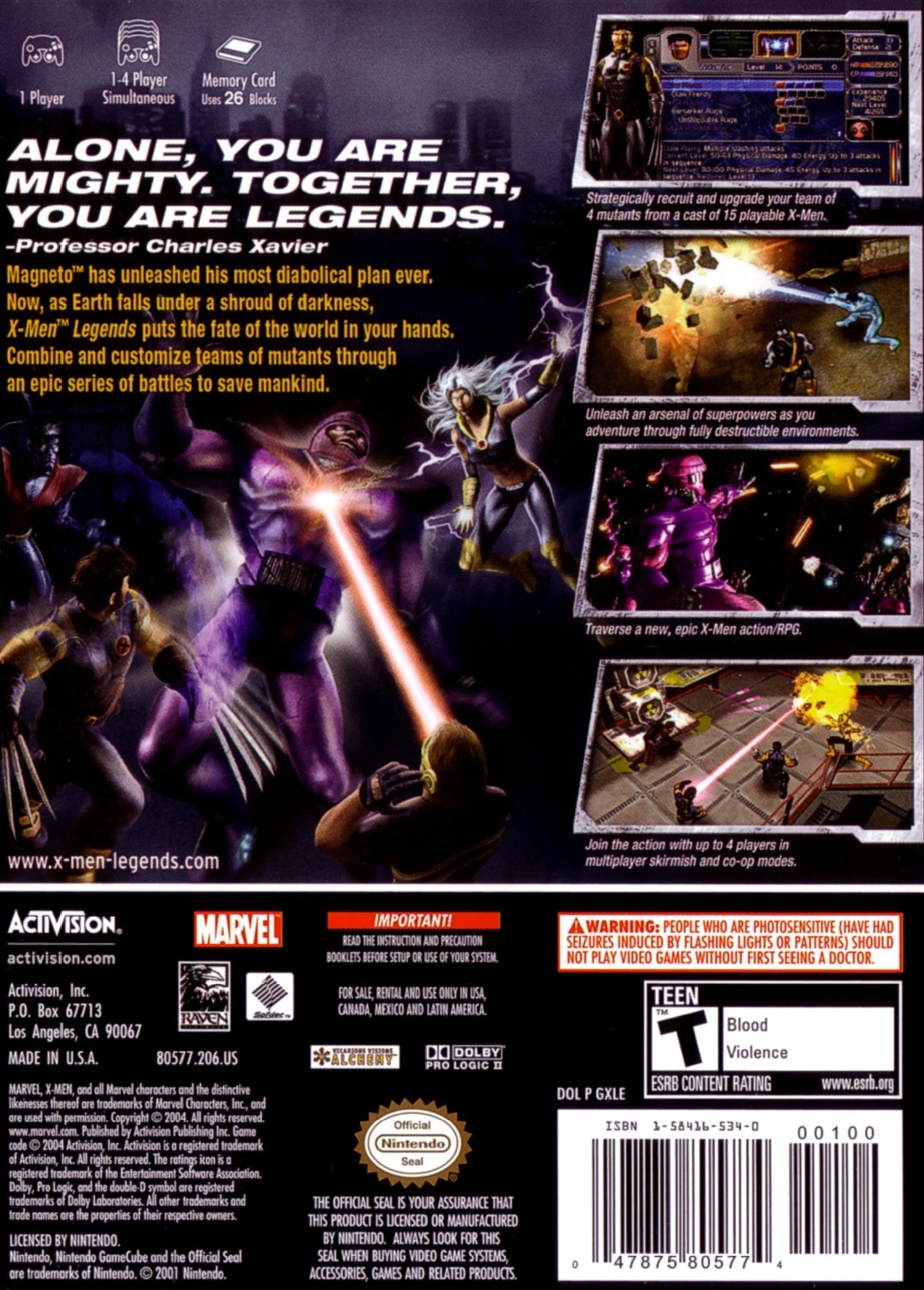 X-men Legends - Gamecube