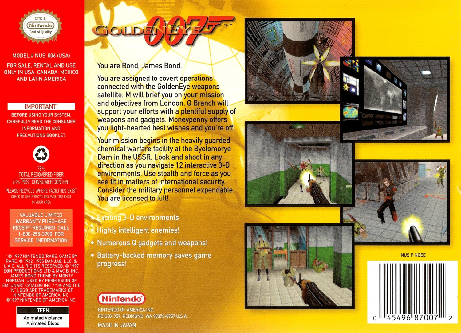 007 GoldenEye - Nintendo 64