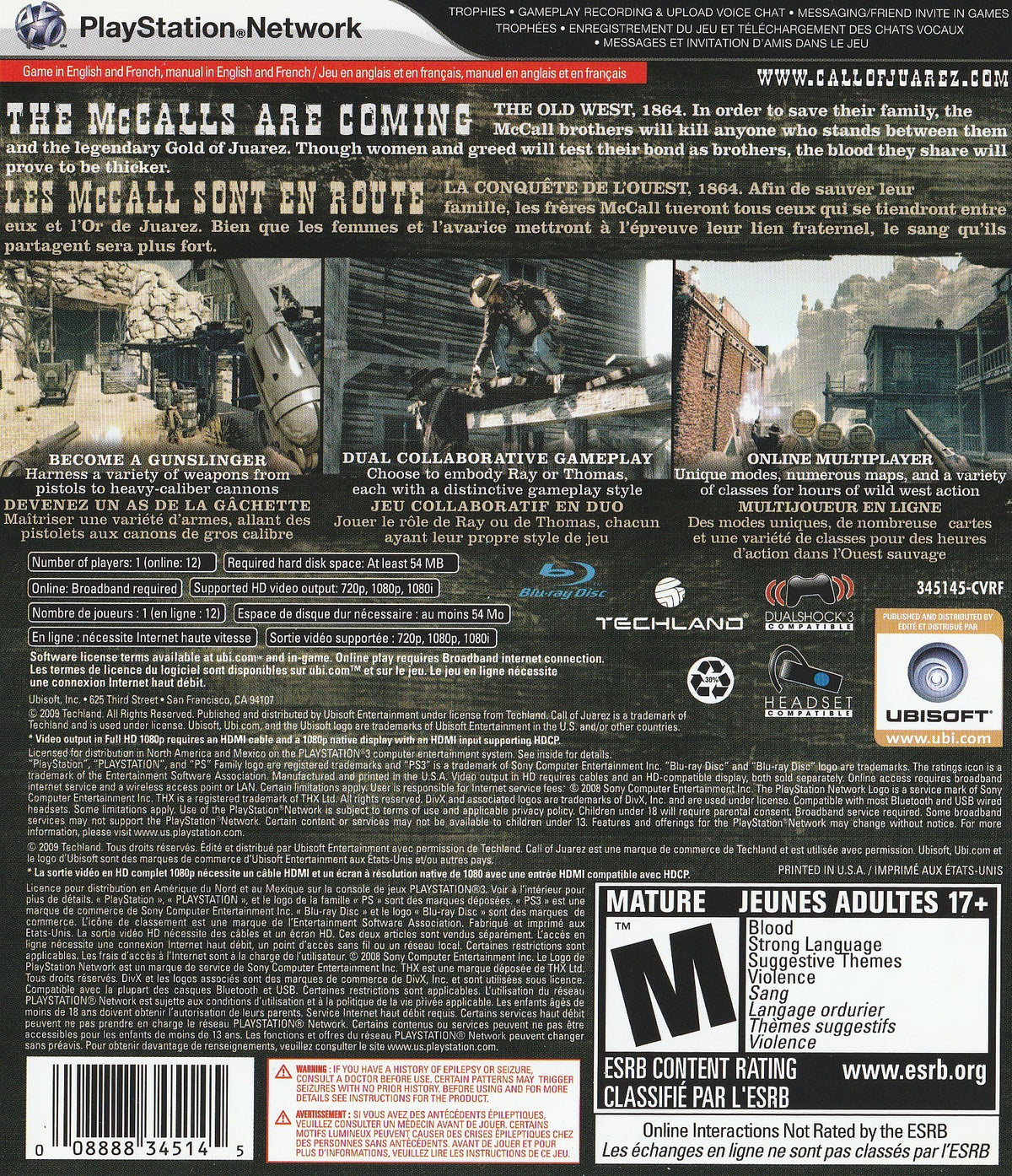 Call of Juarez: Bound in Blood - Playstation 3 - Retro Island Gaming