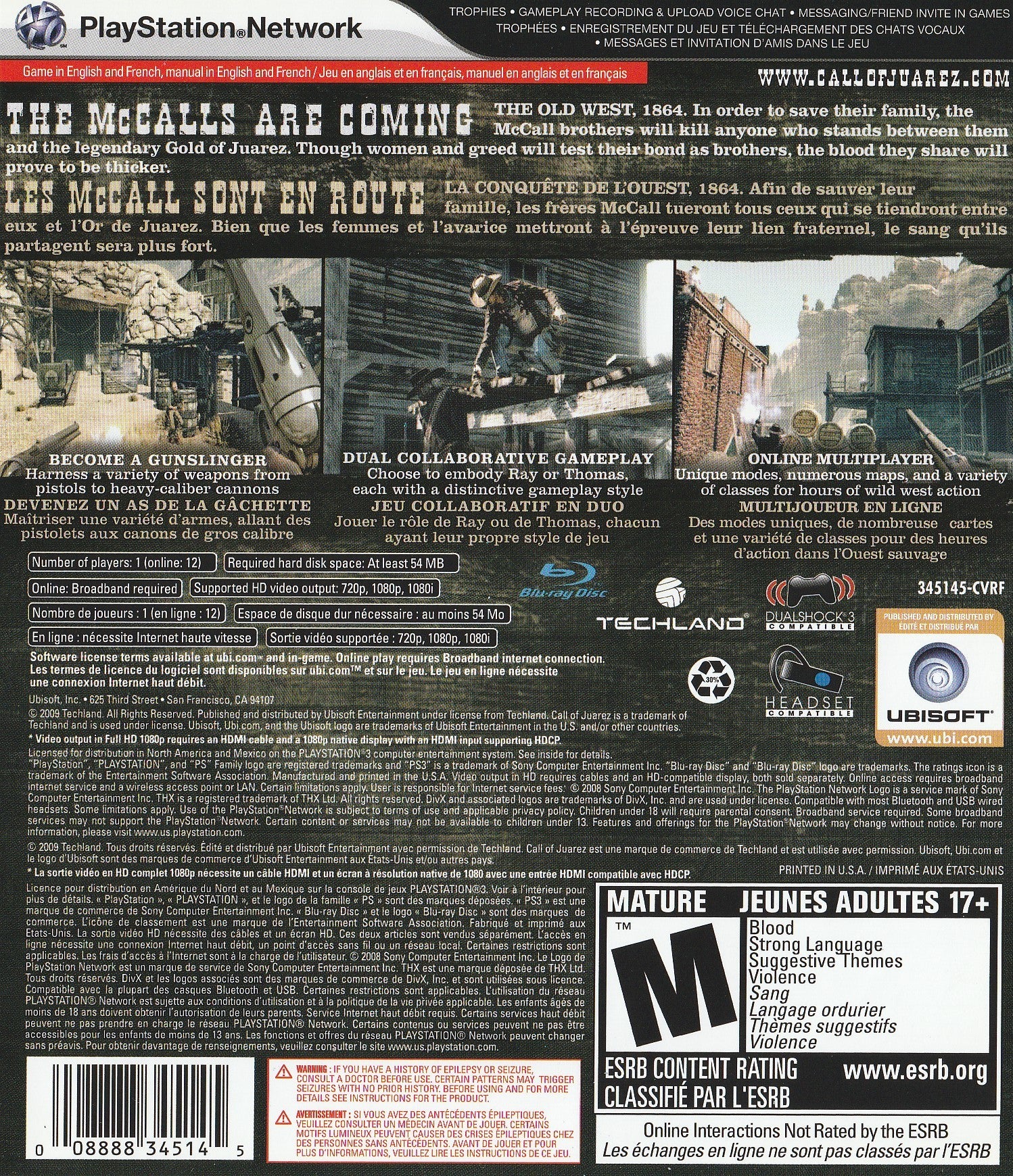 Call of Juarez: Bound in Blood - Playstation 3