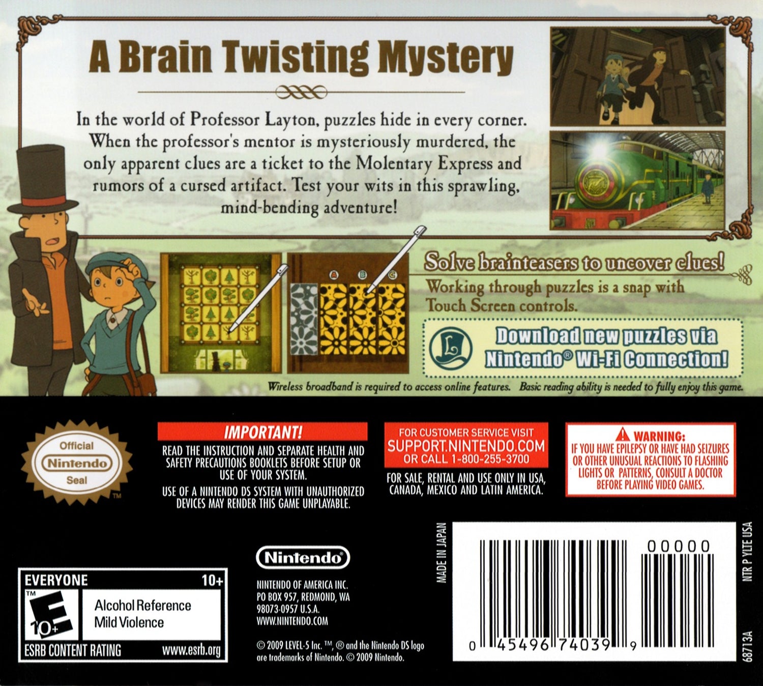 Professor Layton and The Diabolical Box - Nintendo DS