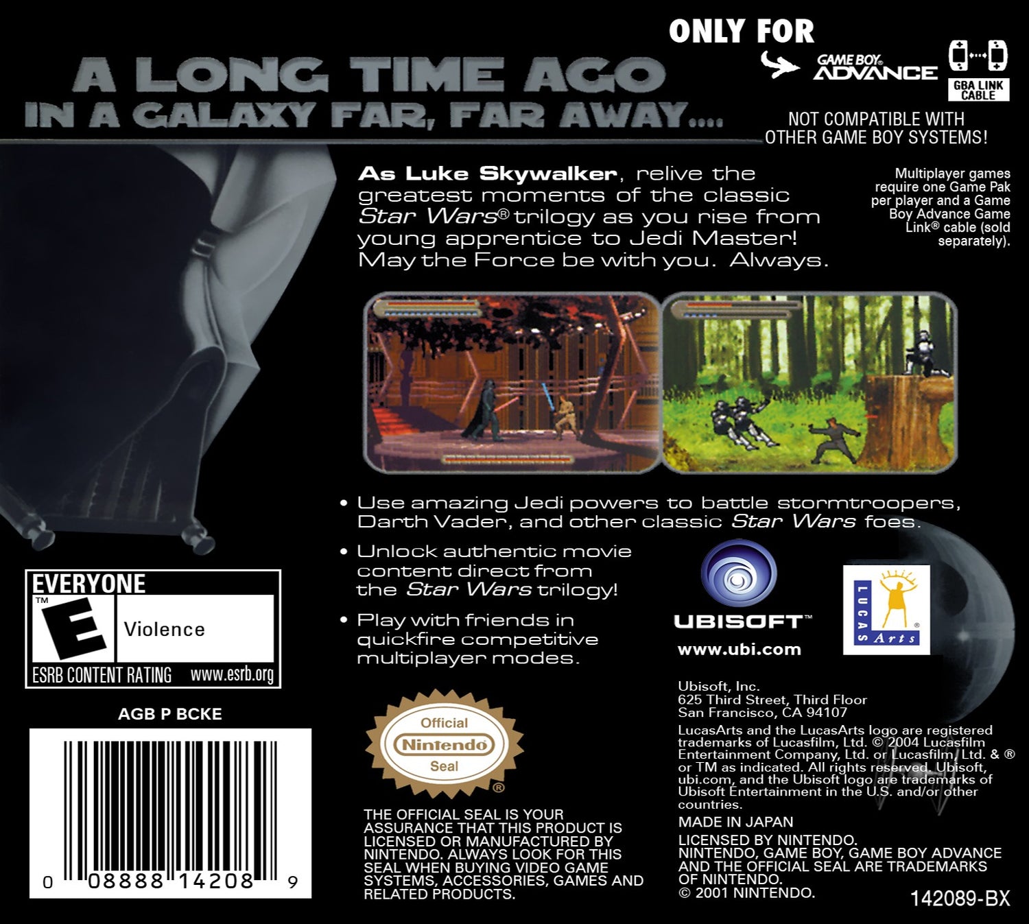 Star Wars Trilogy Apprentice Of The Force - GameBoy Advance