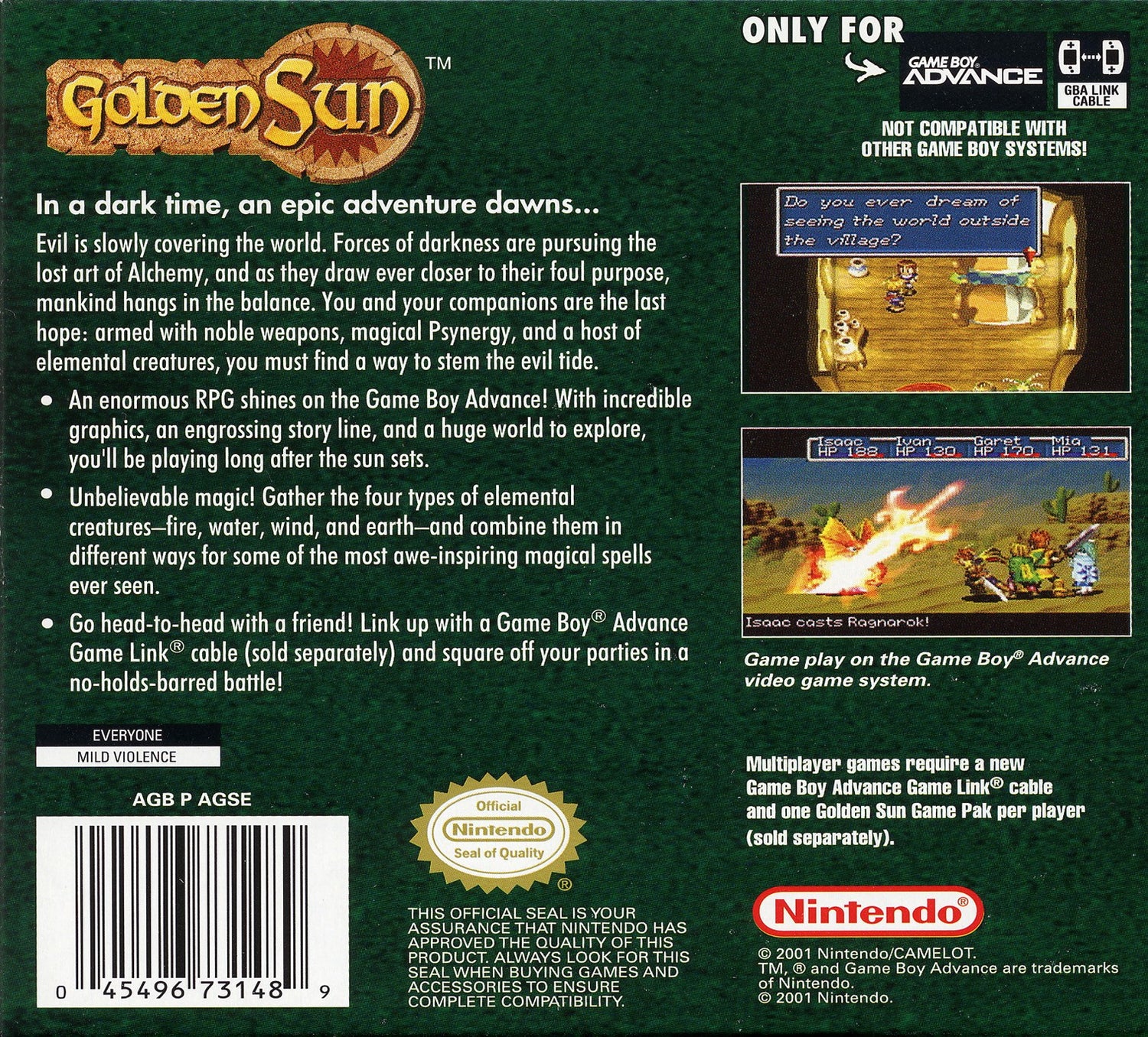 Golden Sun - GameBoy Advance