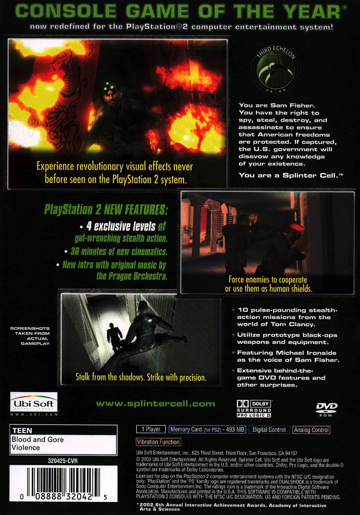 Splinter Cell - Playstation 2
